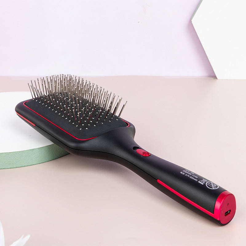 Wireless Charging Straight Hair Comb Negative Ion Blowing Vibration Beauty Supplies