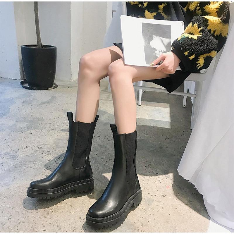 Women Chunky Heel Ankle Boots - MakenShop